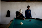 Murghab, Tajikistan 2011-Inside a local billiards place in Murghab.
