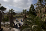Greece, Kos island 2015A view from the terrace of \{quote} Captain Elias\{quote} hotel. An abandoned hotel that has become a temporary camp for the immigrants.