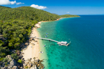 View of jetty and fringing reef on Orpheus Island, Lucinda
