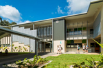 Students walking to class outside the Junior Secondary Studies Building, Cairns
