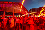 Delegates outside the Cairns Cruise Liner Terminal at night for the 2014 Australian Tourism Exchange Farewell Function
