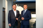 Portrait of My Kitchen Rules judges, Manu Feildel and Pete Evans 