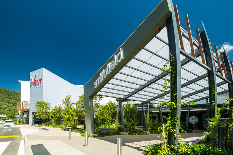 Entrance to the Entertainment Leisure Precinct at Smithfield Shopping Centre, Cairns