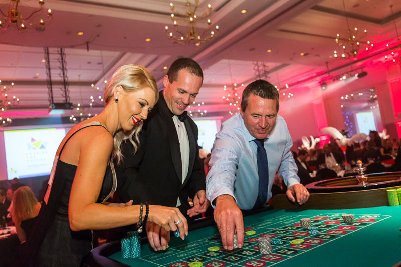Delegates playing roulette at 2017 Clark Rubber Conference Gala Dinner in Cairns