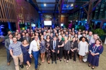 Group photo of delegates at the gala dinner for Frontiers 2018 Conference in Cairns
