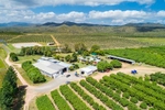 Aerial view of mango farm and packing shed at Mutchilba, Atherton Tablelands