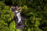 Aerial view of Zillie Falls on the Atherton Tablelands 