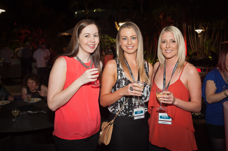Social pic of delegates at welcome reception for Ausure 2012 Conference in Cairns