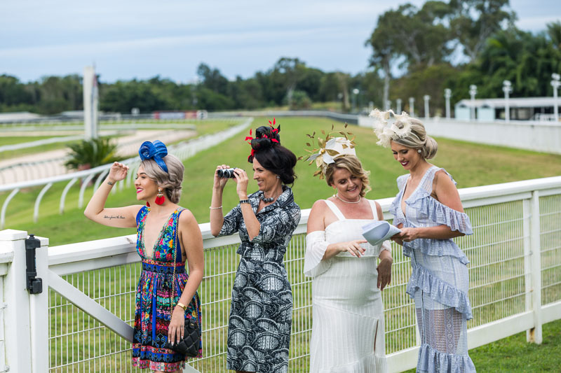 Ladies fashions on show at the race course in Cairns 
