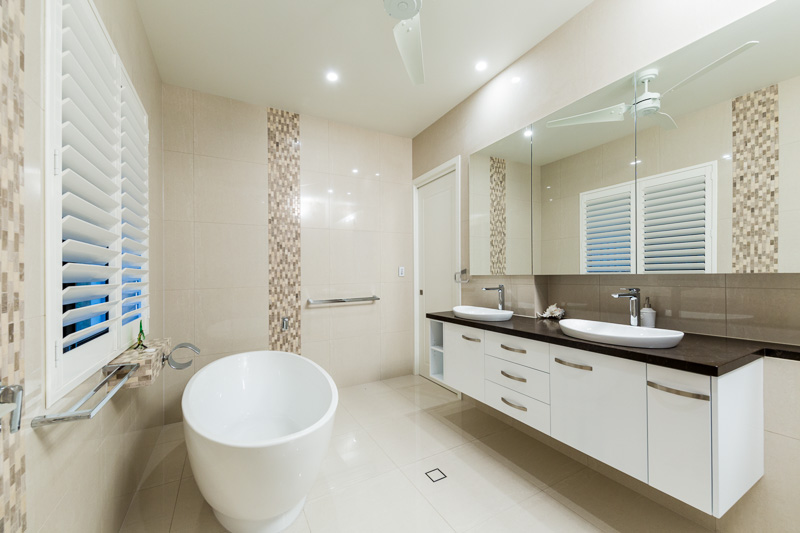 Modern bathroom interior in residentail home, Cairns