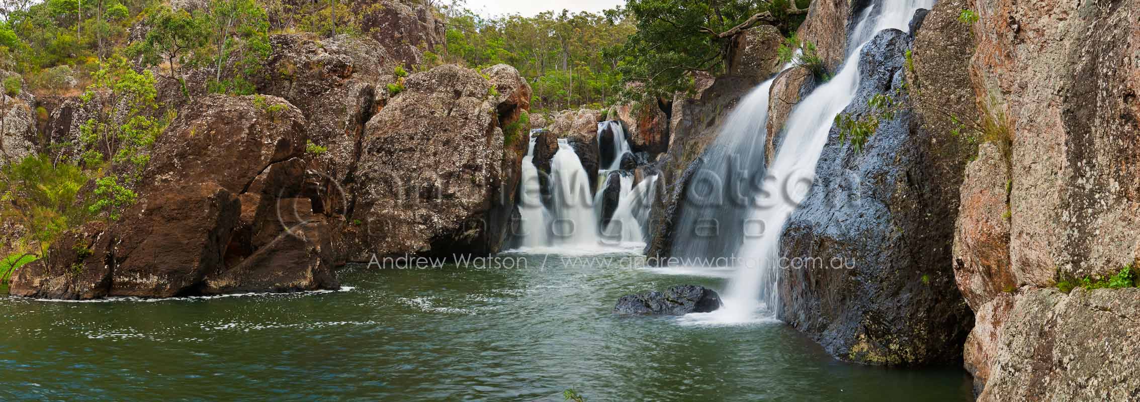 Waterfalls converge at Little Millstream FallsRavenshoe, North QueenslandImage available for licensing or as a fine-art print... please enquire