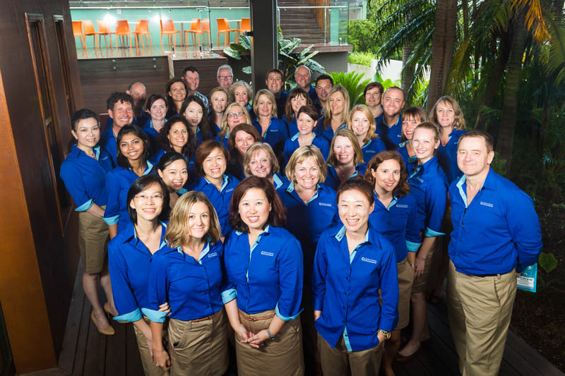 Team shot of Tourism & Events Queensland staff at 2014 Australian Tourism Exchange in Cairns