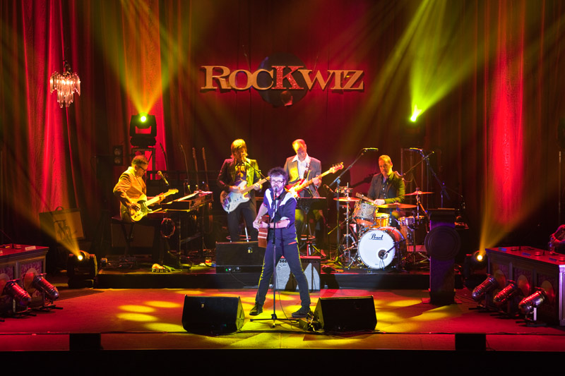 Band playing on stage at RockWiz Event, Cairns