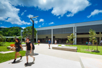 Students walking between buildings at James Cook University, Cairns
