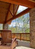 Exterior covered deck of custom designed home by Pavelchak Architecture in The Farm at Banner Elk, North Carolina, near Boone North Carolina.