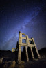 The milky way over Rhyolite ghost town