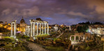 The Roman Forum after dark
