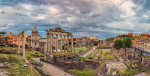 The Roman Forum at sunset
