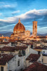 Red rooftops and the Duomo in Florence