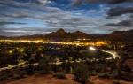 Sedona after dark from above