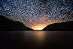 Star trails over Acadia 