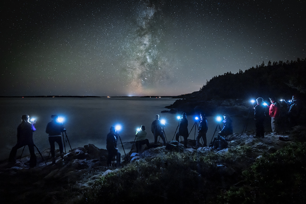 The group shooting the Milky Way