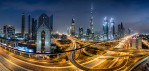 Burj Khalifa and interchange in Dubai