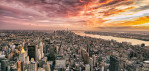 New York City at sunset