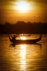 Fisherman at sunrise in Burma