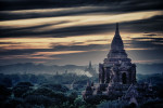 Sunrise in the temples of Bagan