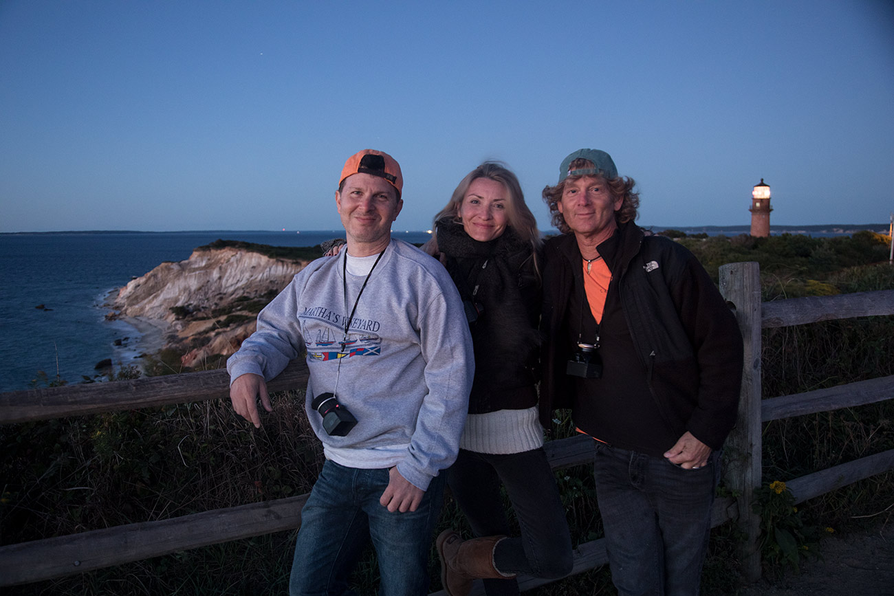 Danny, Holly and me by Gay Head Lighthouse