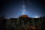 Cathedral Rock and Milky Way
