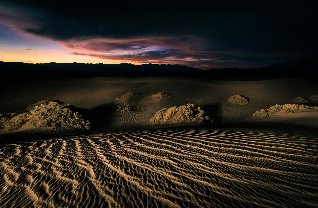 A little lightpainting in the sand dunes