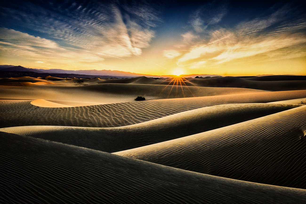The Mesquite Sand Dunes in Death Valley