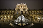 The Louvre in Paris after dark