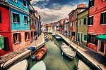 Colorful Borano near Venice, Italy