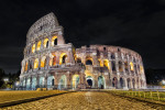 The Roman Coliseum after dark