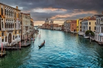 Gondola in Grand Canal, Venice, Italy 