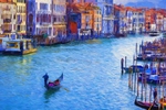 Gondola in the Grand Canal, Venice, Italy