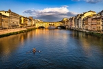 Rowers on the Arno River, Florence
