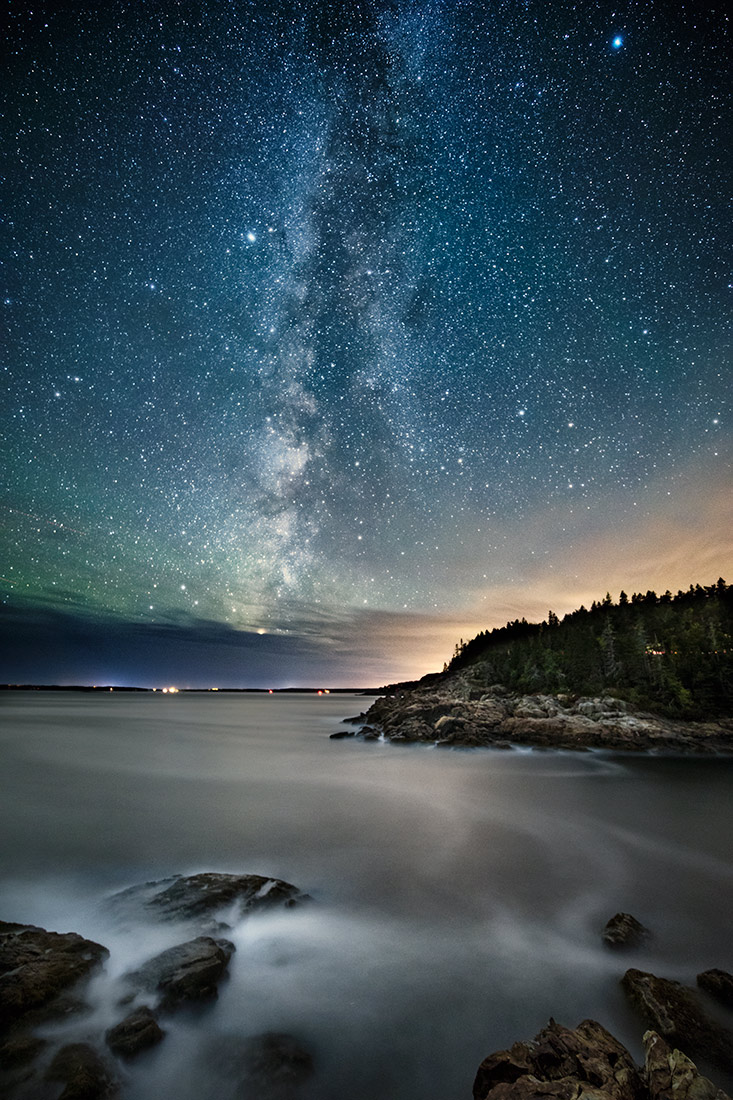The Milky Way over Acadia National Park in Maine