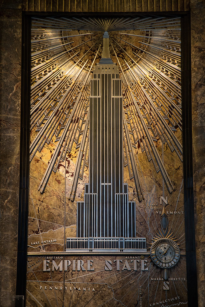 The lobby of the Empire State Building