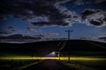 After dark on Hwy. 195 in the Palouse