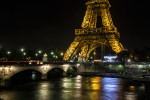 The Eiffel Tower after dark
