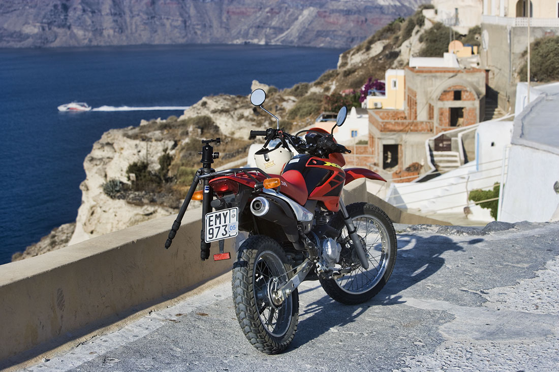 My motorcycle on Santorini