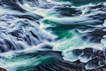 Rushing water of Gullfoss Waterfall in Iceland
