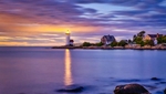 Beautiful Anisquam Lighthouse at sunset