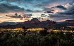 View from Airport  Mesa after sunset in Sedona