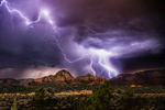 Lightning over Sedona, Arrizona