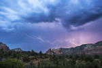 Daytime lightning by Thunder Mountain
